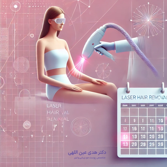 فاصله جلسات بین لیزر موی زائد